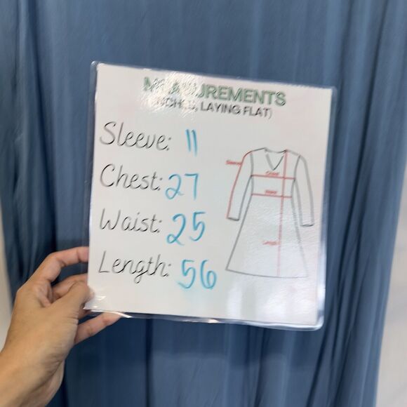 Lane Bryant Maxi‎ Dress Women's 18 20 Short Sleeve Blue V-neck Flowy Stretchy - Picture 5 of 9